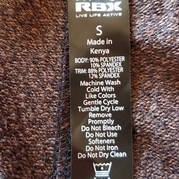 RBX Black & Brown work out, yoga active pants - Picture 5 of 5